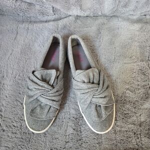 Sugar Memory Foam Sneaker-Sole Flats, Gray, Size 10 M